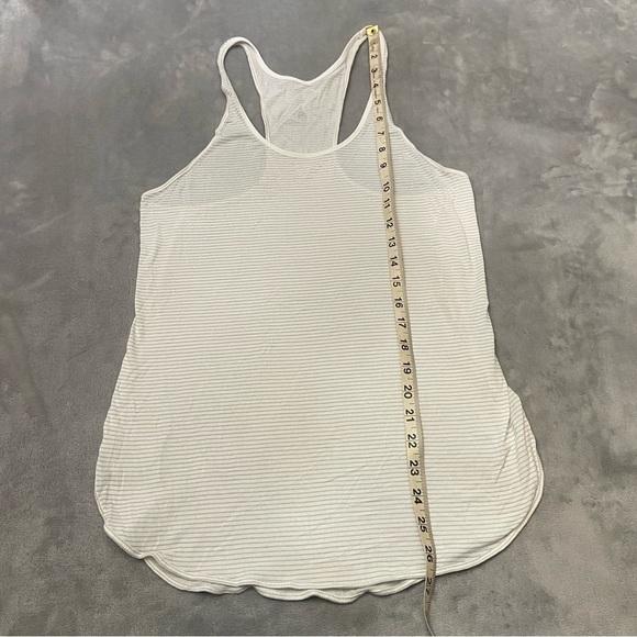 Lululemon All Love Tank Tank Striped Mesh White 3054 - Picture 6 of 9